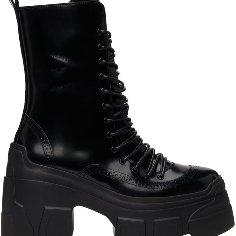 Simone Rocha Tracker Patent Leather Platform Boots Size 40 Size 9 in US